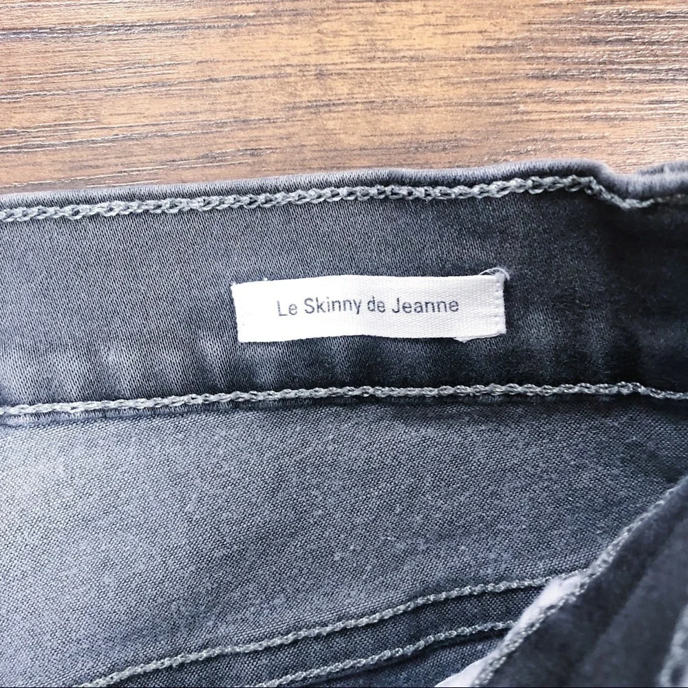 Frame • Le Skinny de Jeanne grey jeans ankle cropped denim mid rise - Picture 6 of 9